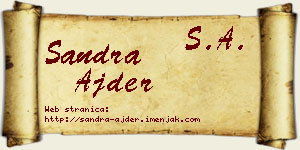 Sandra Ajder vizit kartica